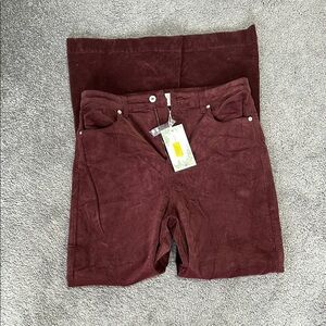 Chelsea and Violet Burgundy Corduroy Pants